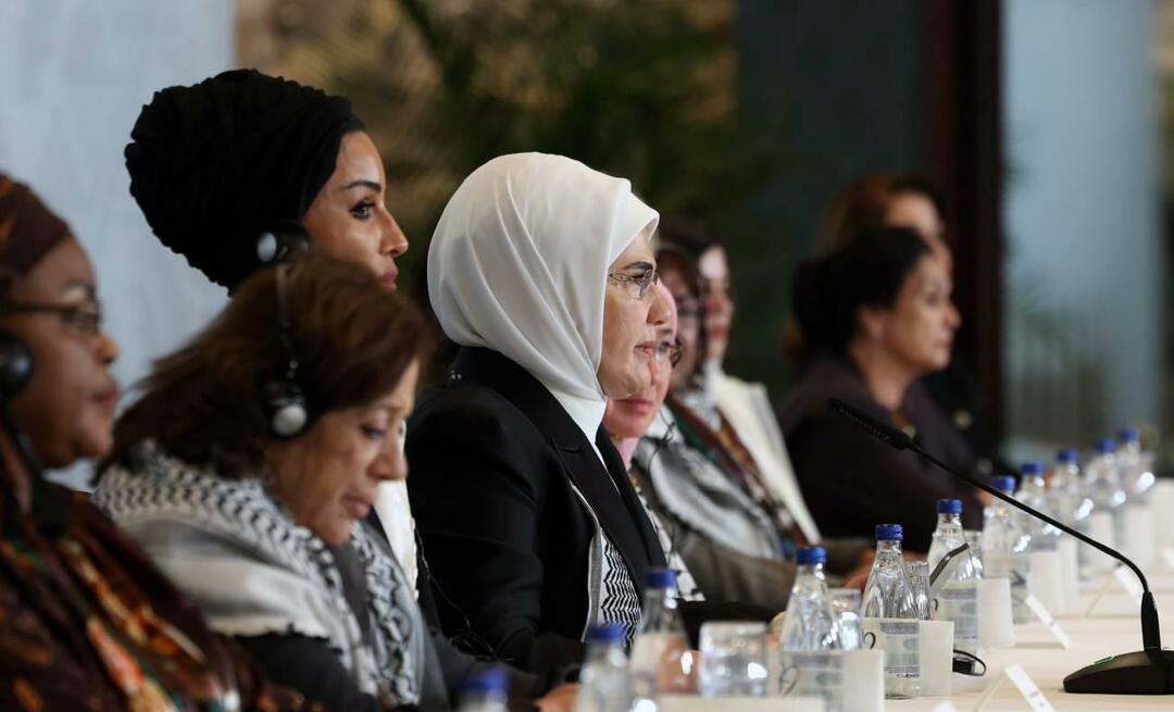 Deler ett hjerte for Palestina fra First Lady Erdoğan! "Vi er fast bestemt på å fortsette vår solidaritet!"