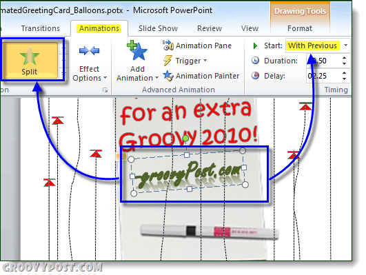 effekter av powerpoint 2010 gratulasjonskort