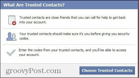 facebook betrodde kontakter