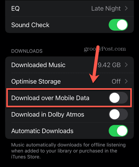 apple music mobildata av