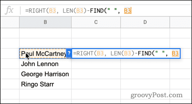 Bruke LEN-funksjonen i Google Sheets