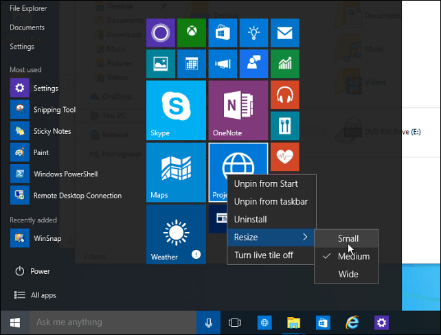 Windows 10 Tips: Gjør Start Menu Space Effektiv