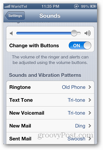 Bruk tilpasset ringetone iPhone 2
