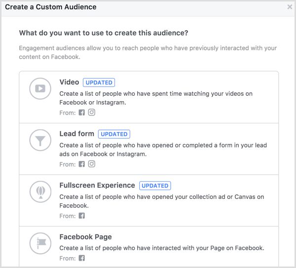 facebook lage side engasjement tilpasset publikum