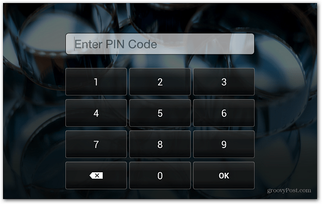Kindle Fire HD Lock Screen Tast inn PIN-koden