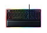 Razer Huntsman Elite Gaming Keyboard: Raske tastaturbrytere - Lineære optiske brytere - Chroma RGB-belysning - Magnetisk plysj håndleddsstøtte - Dedikerte mediataster og skive - Klassisk svart