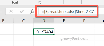 Enkelcellereferanse fra en ekstern Excel-regnearkfil