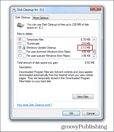 Windows 7 oppdater slette gamle filer renset