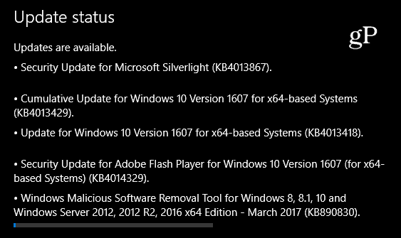 Kumulativ oppdatering av Windows 10 KB4013429 tilgjengelig nå