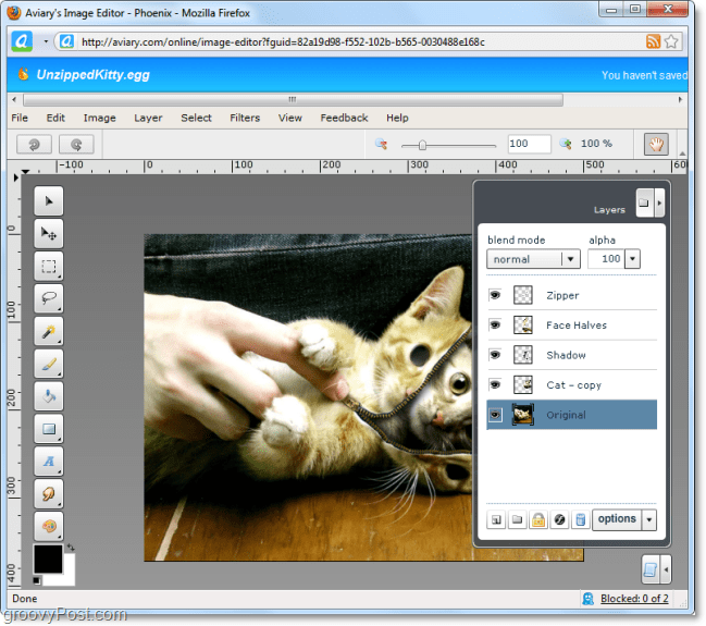 Aviary Phoenix web-app lar deg gjøre ting Photoshop som på nettet
