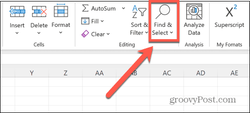 excel finn og velg