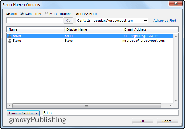 Outlook 2013 søkemapper fra spesifikke