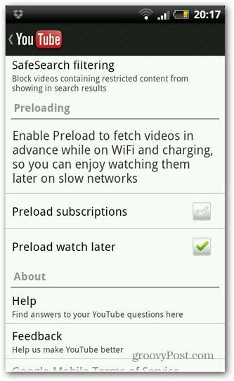 YouTube for Android Froyo og pepperkaker oppdatert