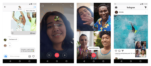 Med den nye Video Chat-funksjonen kan brukere videochatte med opptil fire personer om gangen.
