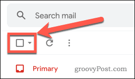 Gmail Velg e-postknapp