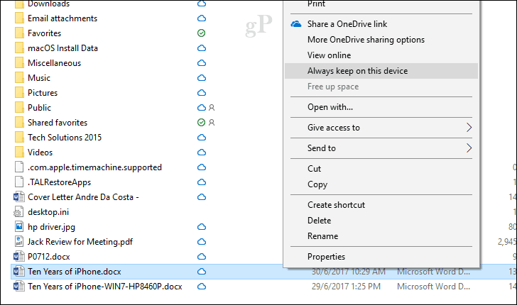 Hvordan aktivere og bruke OneDrive-filer on-demand i Windows 10