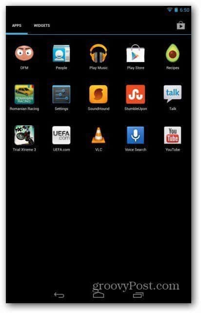 Nexus 7 brukerkontoer - innstillinger