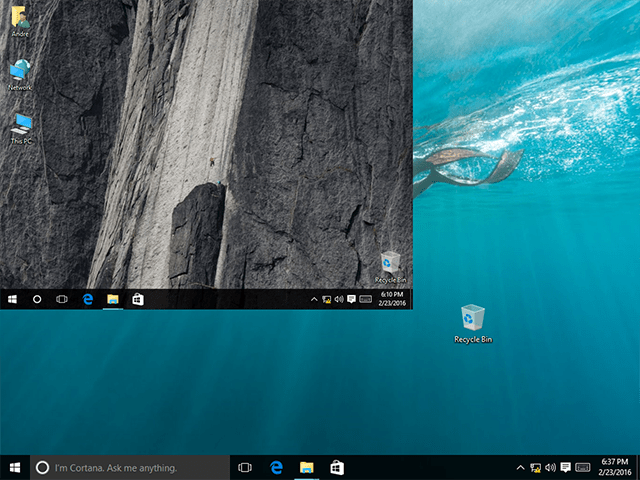 Stopp Windows 10 skrivebordsikoner fra å endre plassering etter en skjermoppdatering
