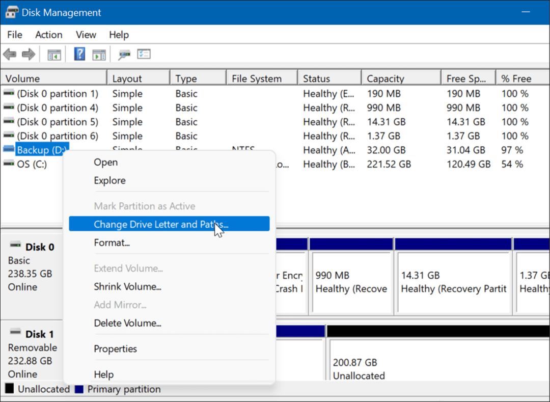 åpne diskbehandling på Windows 11 strømbrukermeny