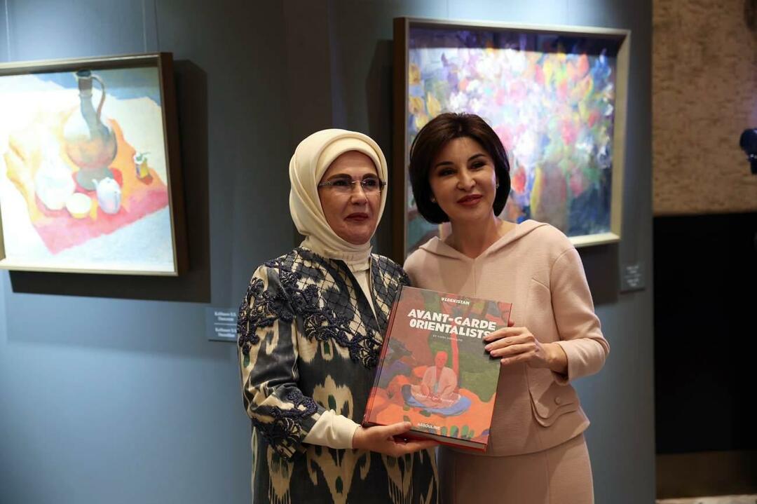 Emine Erdogans besøk i Samarkand! Besøkte utstillingen Colors of Uzbekistan