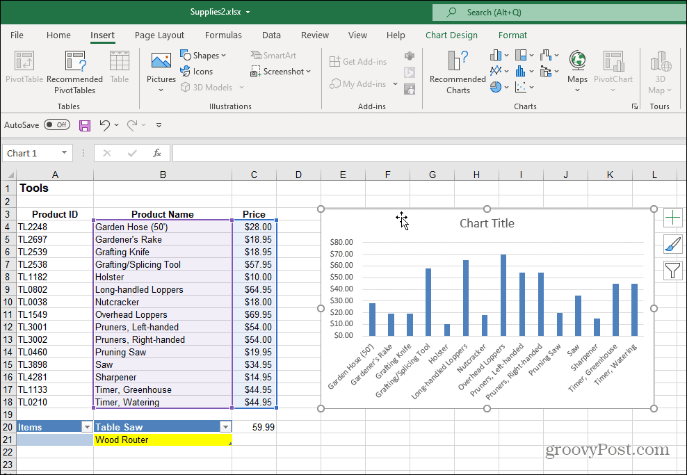 Stolpediagram Laget Excel