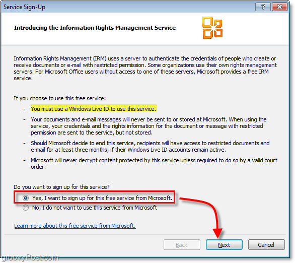Slik bruker du Outlook 2010 og Microsoft RMS for å sikre e-postmeldinger