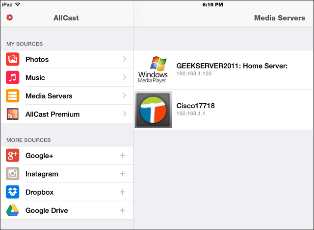 AllCast for iOS streamer medier til Xbox, Roku, Chromecast og mer