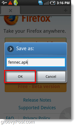 fennec.apk firefox beta 4 android installasjonsprogram
