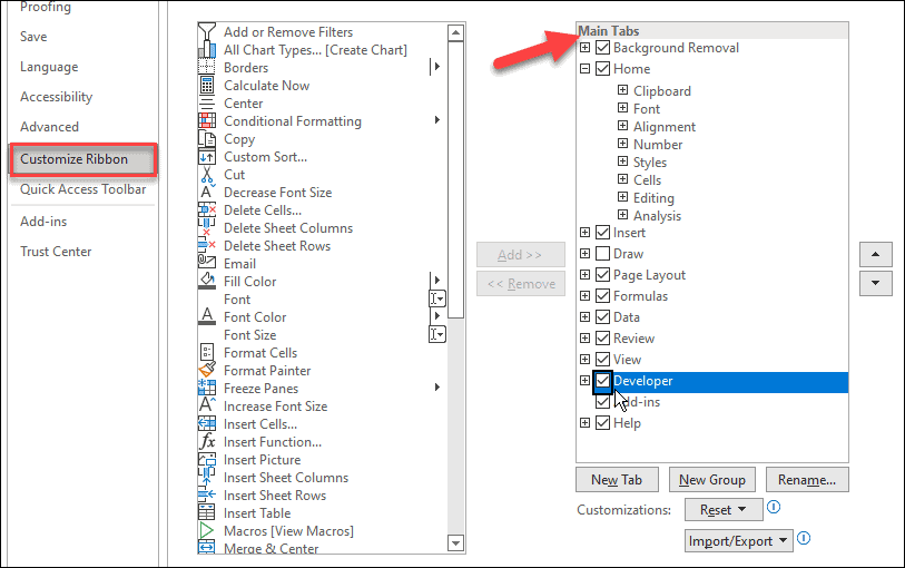 Sett inn en avmerkingsboks i Microsoft Excel