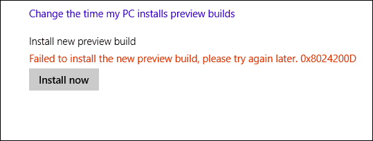 Windows 10 Build feilmelding