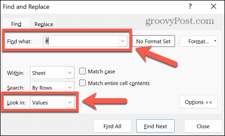 excel finne