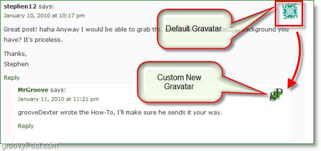 Få din egen Groovy-kommentar Avatar / Gravatars
