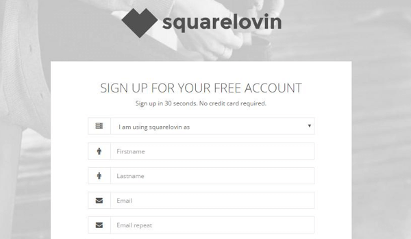 Registrer deg for en gratis Squarelovin-konto.