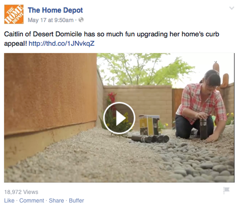 home depot video på facebook