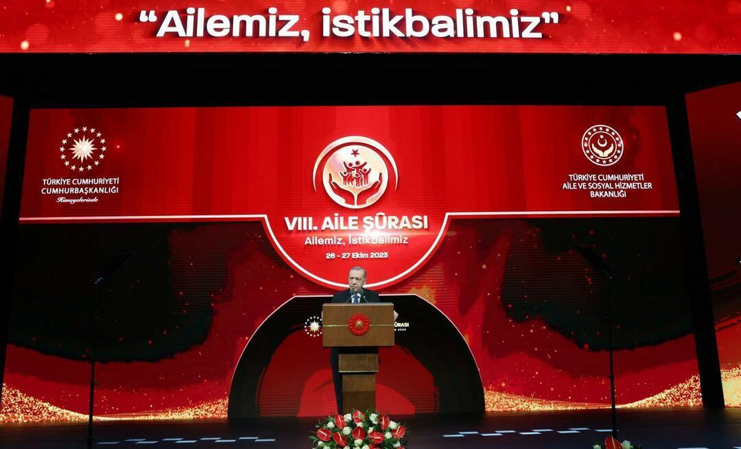 Recep Tayyip Erdoğan snakket om familien i Tyrkia-tallet: Familien er en hellig struktur, vi kan ikke skade den