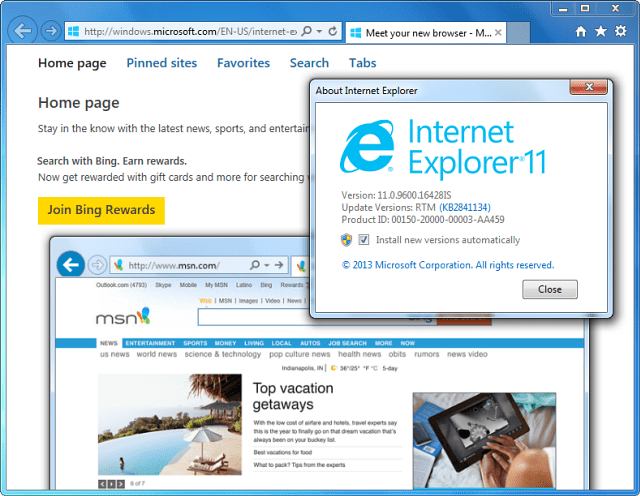 Internet Explorer 11 nå tilgjengelig for Windows 7