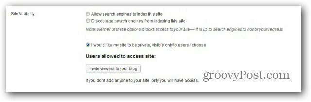 wordpress com gjør bloggen til å invitere brukere