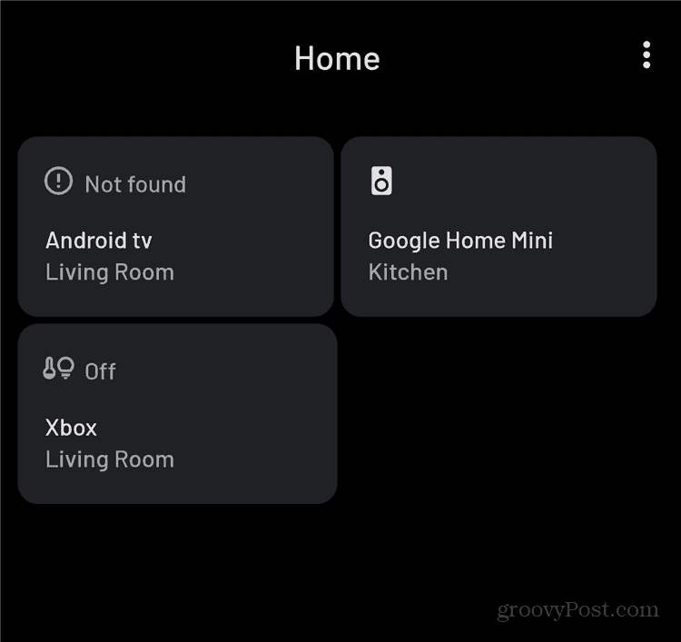 Android Smart Home kontrollerer hoved