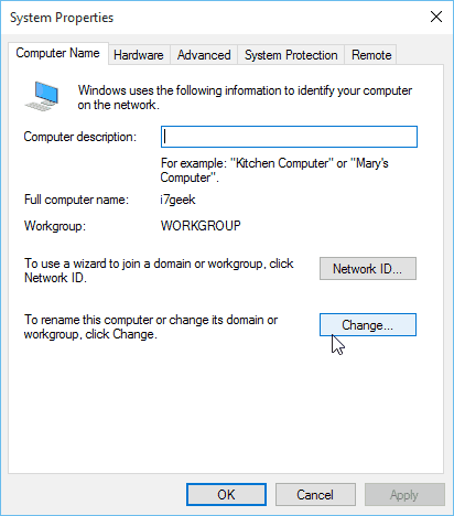 Windows 10 Systemegenskaper Datamaskinnavn