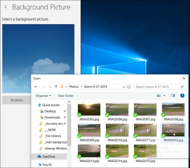 Endre Windows 10 Mail bakgrunnsbilde eller gjør det tomt