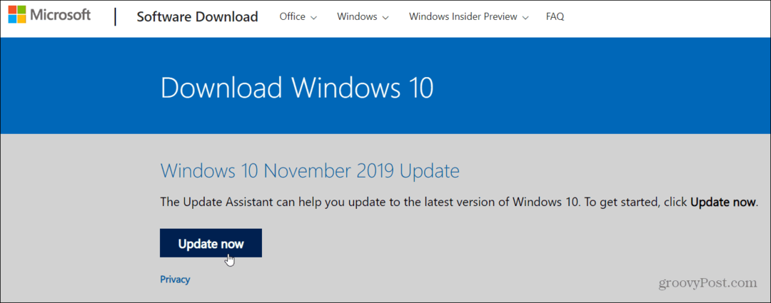 Slik installerer du Windows 10 versjon 1909 November 2019-oppdatering