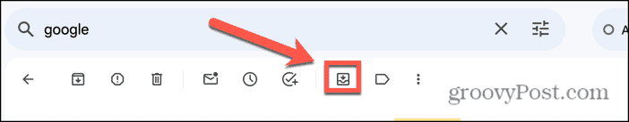 gmail flytte til innboks-ikonet