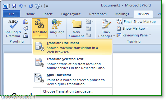 hvordan du oversetter et helt Microsoft Word-dokument til spansk eller et hvilket som helst annet språk
