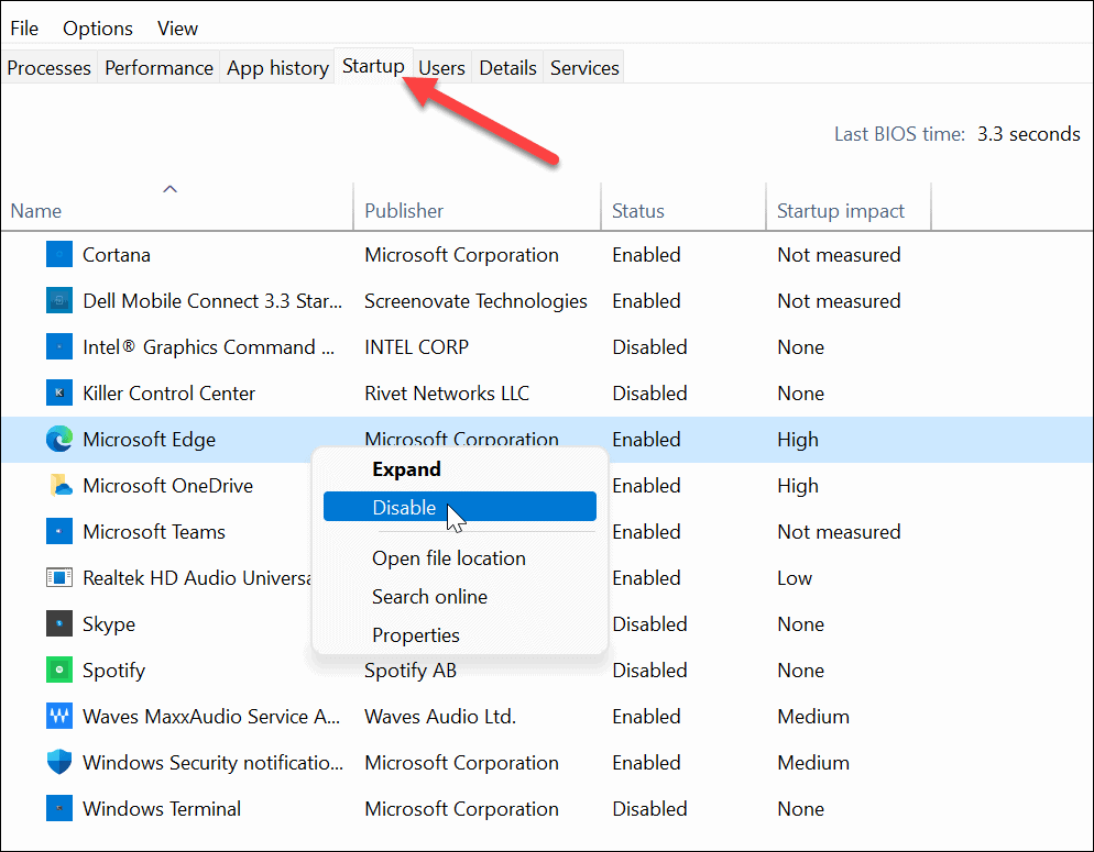 deaktiver oppstartsapper oppgavebehandling Windows 11