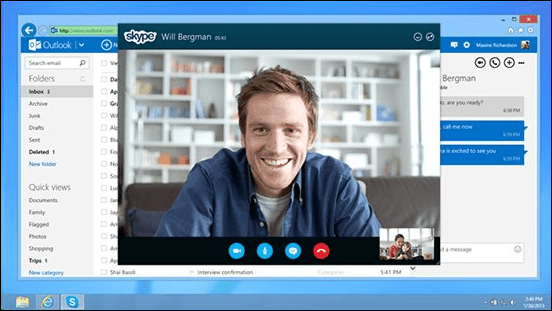 Skype nå tilgjengelig via Outlook.com e-post