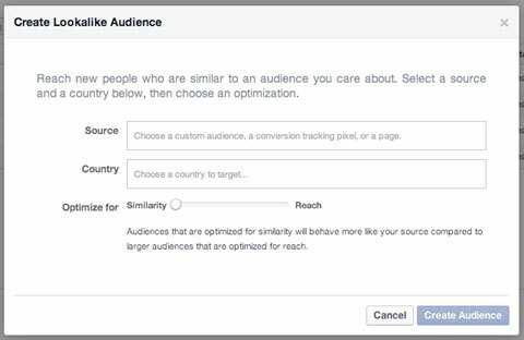 lookalike publikumsoppretting i facebook