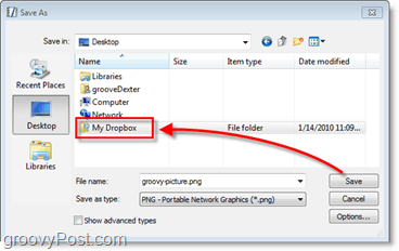 Dropbox-skjermbilde - lagre filer automatisk i din online sikkerhetskopi