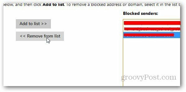 Outlook blokkerte liste 5