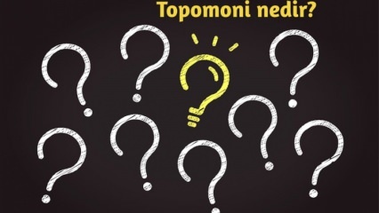 Hva er topomoni, hva undersøker den? Hva er fordelene med toponisk vitenskap? 