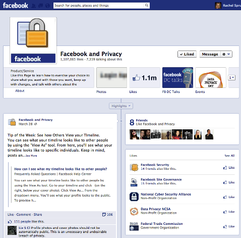 facebook og personvern side
